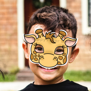 African Animal Paper Masks Printable Safari Craft Activity Costume