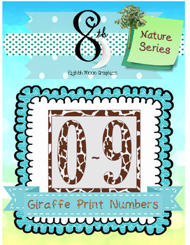 Preview of Giraffe Print Number Clip Art