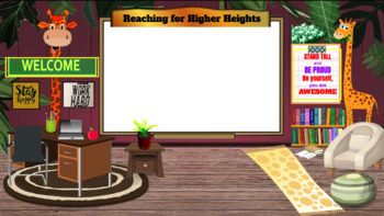 Preview of Giraffe themed virtual classroom background