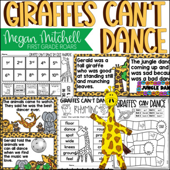 Preview of Giraffes Can't Dance Activities Book Companion Reading Comprehension 