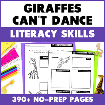 Preview of Giraffes Can't Dance Activities - Reading Comprehension & Literacy Skills