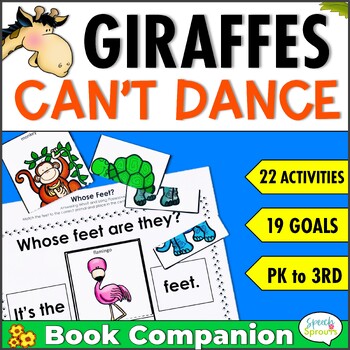 Preview of Giraffes Can't Dance Book Companion Activities Speech and Language Therapy