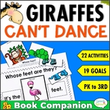 Giraffes Can't Dance Book Companion Activities Speech and 