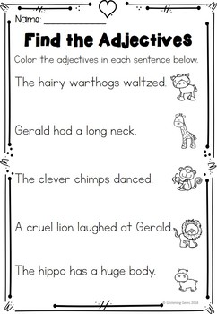 Character adjectives