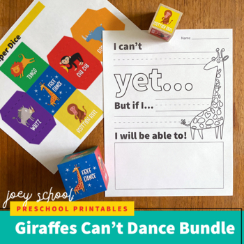 Preview of Giraffes Can't Dance Bundle / SEL / Literacy / Dance Dice / Movement/ Confidence