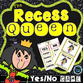 Preview of The Recess Queen Character Traits Game - First Day of School Activity