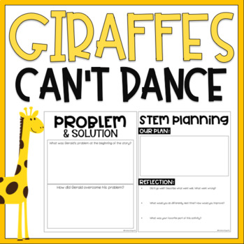 Preview of Giraffes Can't Dance | Growth Mindset | Book Companion & STEM Project