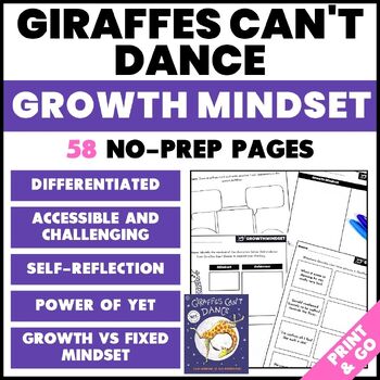 Preview of Giraffes Can't Dance Growth Mindset Activities - Growth vs Fixed Mindset