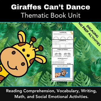 Preview of Giraffes Can't Dance Book Companion - Engaging Reading and Writing Activities