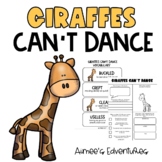 Giraffes Can't Dance Book Companion Worksheet | Reading Guide