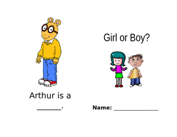Preview of Girl/Boy Sight Word Book