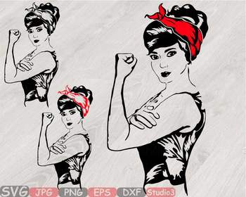 Download Girl Power Bandana Silhouette Svg Legend Rosie The Riveter Babe Youth Women 797s