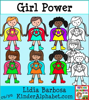 Preview of Girl Power- Clip Art for Teachers