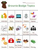 Girl Scout Brownie Badge Topics