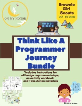 Preview of Girl Scout Brownies Think Like Programmer Journey Activity Bundle - All Steps