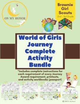 Preview of Girl Scout Brownies World of Girls Journey Activity Plan Bundle - All Steps