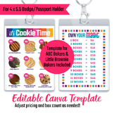 Girl Scout Cookie Booth Lanyard - Editable Canva Template 