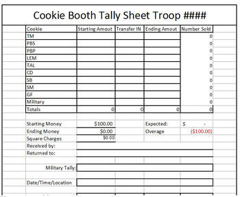 Girl Scout Cookie Order Form G 4c In Color Girl Scout Cookie