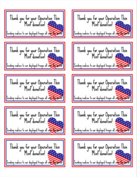 Girl Scout Cookie Donation Thank You Stickers Avery 5163 by Nikki McNett