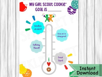 Preview of Girl Scout Cookie Goal Tracker Worksheet