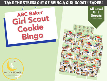 Preview of Girl Scout Cookies 2024 Bingo Cookie Game - ABC