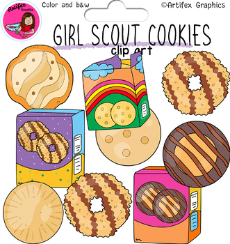 Preview of Girl Scout Cookies clip art free!