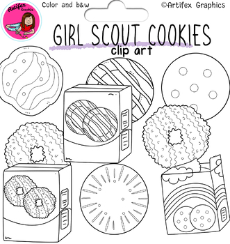 Girl Scout Cookies clip art free! by Artifex | TPT