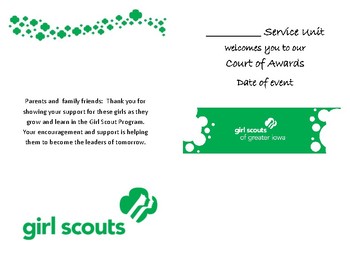 Preview of Girl Scout Court of Awards program