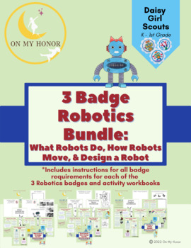 Preview of Girl Scout Daisies Bundle of All 3 Robotics Badge Activity Plans