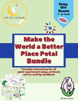 Preview of Girl Scout Daisies Make World Better Place Rosie Petal Activity Plan - All Steps