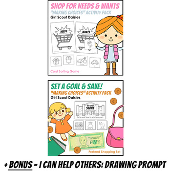 Preview of Girl Scout Daisies - "Making Choices" Activity Pack Bundle - All 3 Steps!
