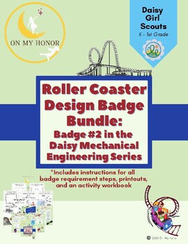 Preview of Girl Scout Daisies Roller Coaster Design Badge Activity Plan - All Steps