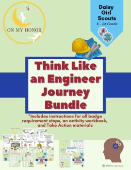 Preview of Girl Scout Daisies Think Like Engineer Journey Activity Plan Bundle - All Steps