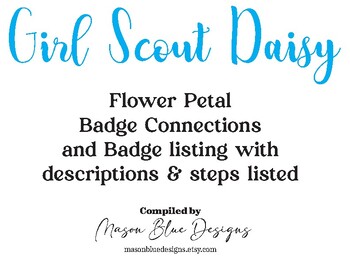 Preview of Girl Scout Daisy Badge Booklet