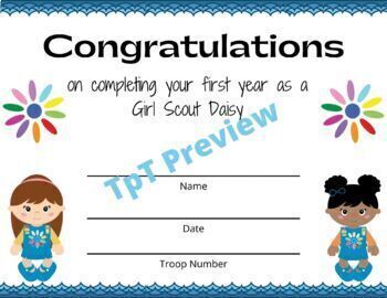 Girl Scout Daisy Certificate Bundle by Leadership Made Simple | TpT