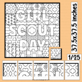 Girl Scout Day Coloring Pages Activities Bulletin Board Co