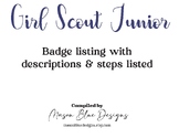 Girl Scout Junior Badge Booklet