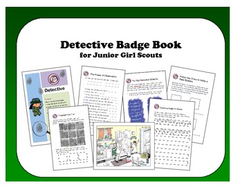 Preview of Girl Scout Junior Badge: Detective - Foldable Activity Book