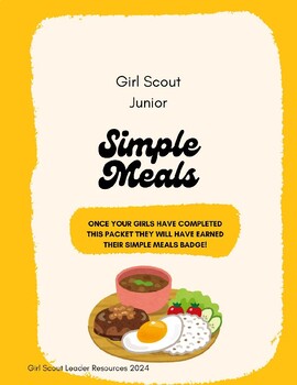 Preview of Girl Scout Junior Simple Meals Activity Plan