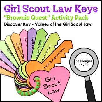 Preview of Girl Scout Law Keys - "Brownie Quest" Discover Key Activity Pack (Step 2)