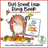 Girl Scout Law Ring Book - Autumn Animals Version - For Al