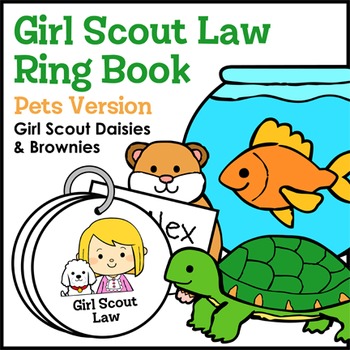 Preview of Girl Scout Law Ring Book - Pets Version - Girl Scout Daisies & Brownies