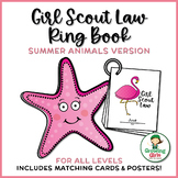 Girl Scout Law Ring Book - Summer Animals Version - For Al