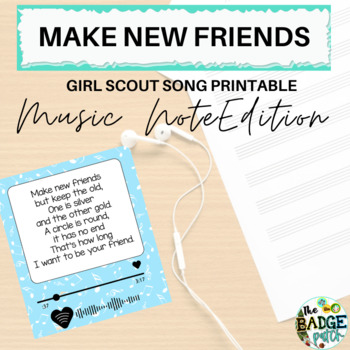Preview of Girl Scout Make New Friends Song Aid | Music Notes Edition