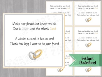 Preview of Girl Scout Make New Friends Tags Printable