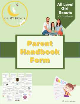 Girl Scout Parent Handbook - Editable PDF Form - Troop Leader Form