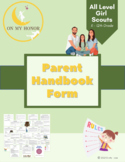 Girl Scout Parent Handbook - Editable PDF Form - Troop Lea