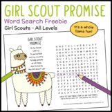 Girl Scout Promise Word Search - 1000+ Follower Freebie!!
