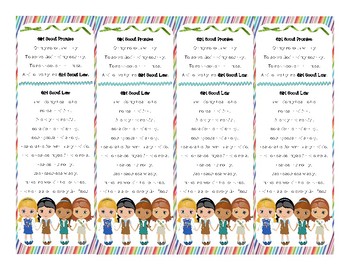 Preview of Girl Scout Promise and Law Bookmark