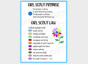 Girl Scout Law and Promise Set of Rocks Daisy 